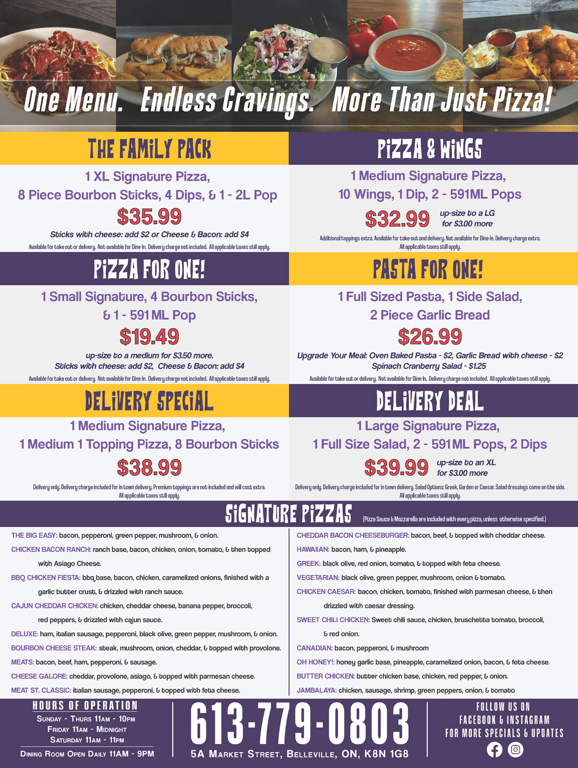 Bourbon Street Pizza Flyer